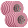 FrogTape CP 325 Medium-High Adhesion Masking Tape - 18MM x 55M x 12-Pack - Pink - Rated f-325F