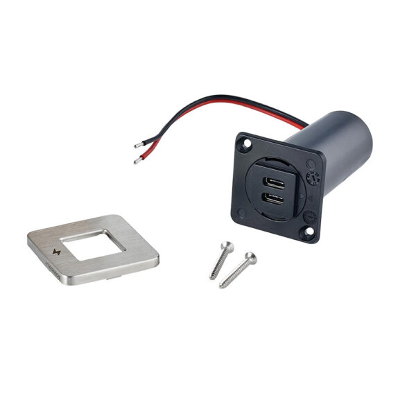 Scanstrut TILE USB-C Interior Charging Socket - 12-24V - Stainless Steel Bezel - Image 3