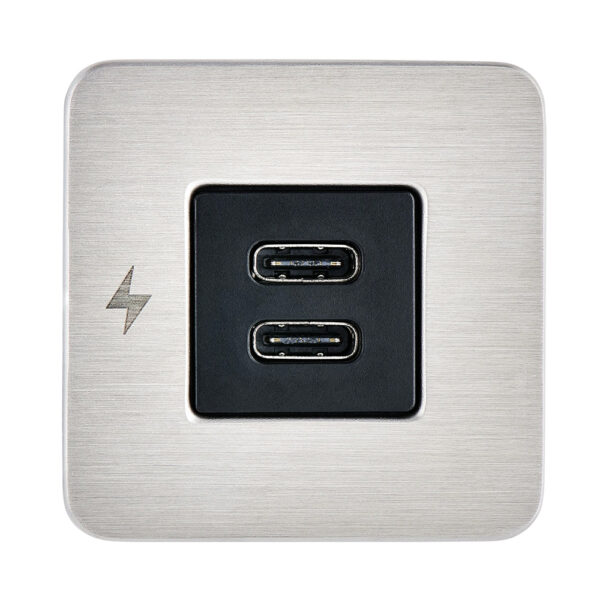 Scanstrut TILE USB-C Interior Charging Socket - 12-24V - Stainless Steel Bezel - Image 2