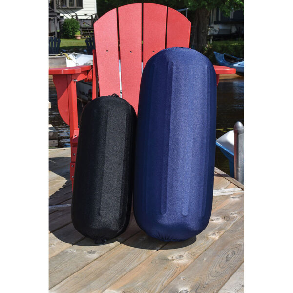 Dock Edge Reversible Fender Cover - Black-Blue - Medium - Image 3