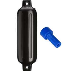 Polyform G-3 Twin Eye Fender 5.5" x 19" - Black w-Air Adapter