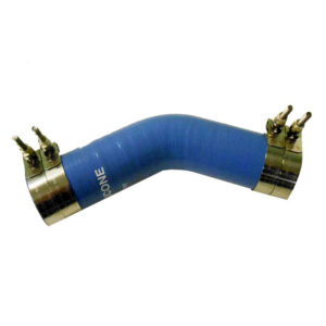 Trident Marine 2-1-2" ID 45 Blue Silicone Molded Wet Exhaust Elbow w-4 T-Bolt Clamps