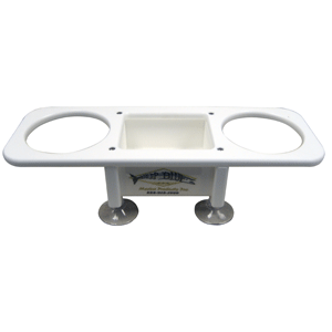 Deep Blue Marine Double Drink Holder w-Center Storage